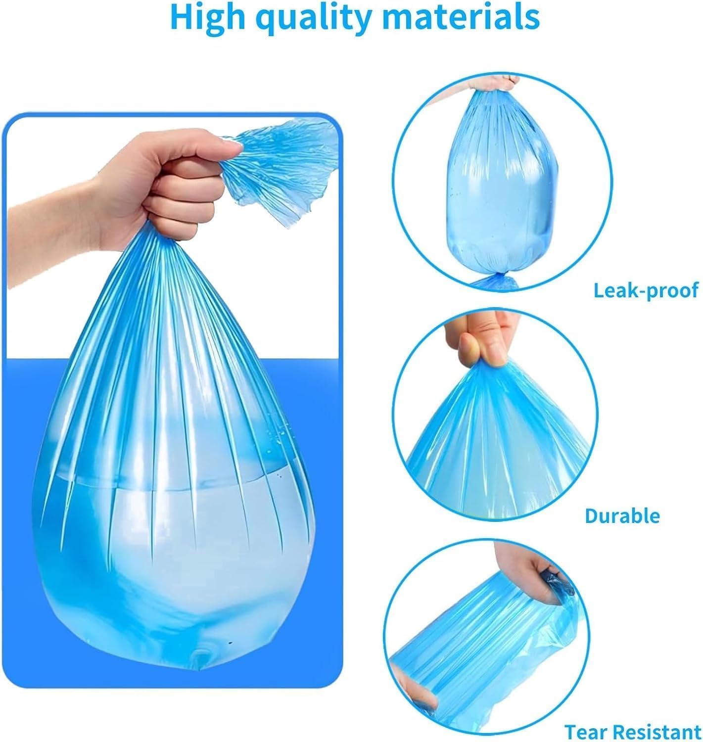 4 Pack 42 FT Jumbo Square Refills Disposal Bags Refill Compatible with Pet Dogs Genie Dog Waste Disposal System Pails, Ultimate Odor Control Dog Poop Bags