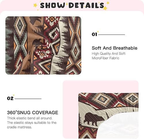 Miniatura 5 de Fitted Crib Sheet for Boys & Girls Christmas Pattern Soft Breathable Unisex Baby Sheets for Standard Crib and Toddler Mattresses 39 x 27 in