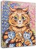 Abstract Famous Painting. Wall Art for Living Room. Canvas Poster and Prints. Louis Wain: A Cat with her Kittens. Reproduction on Canvas 40x61cm15.7x24