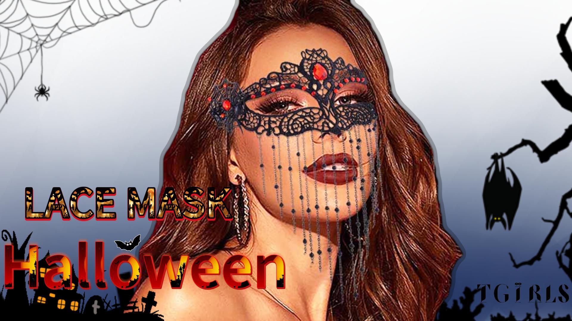 Amazon.com: Tgirls Rhinestone Masquerade Mask Tassel Beaded