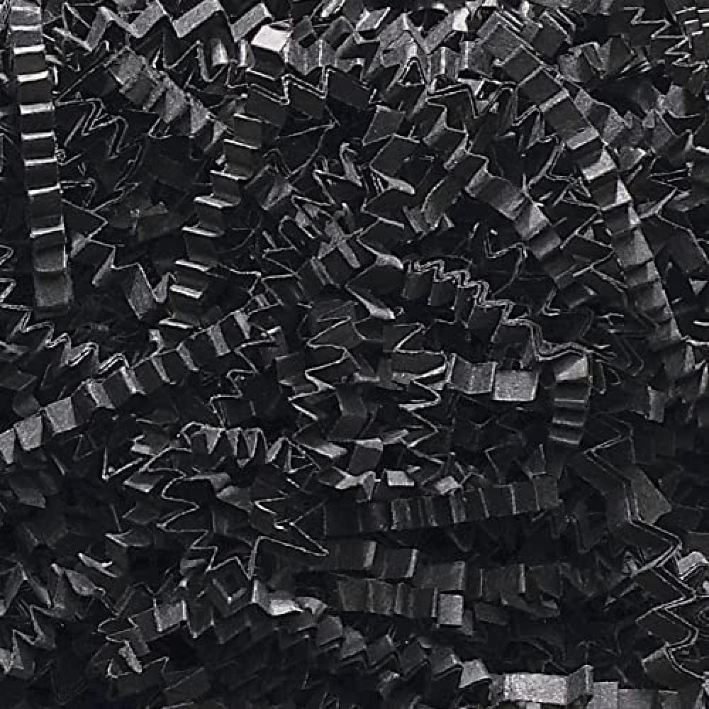 Shredded Crinkle ZigZag Kraft Paper, Black, 1kg