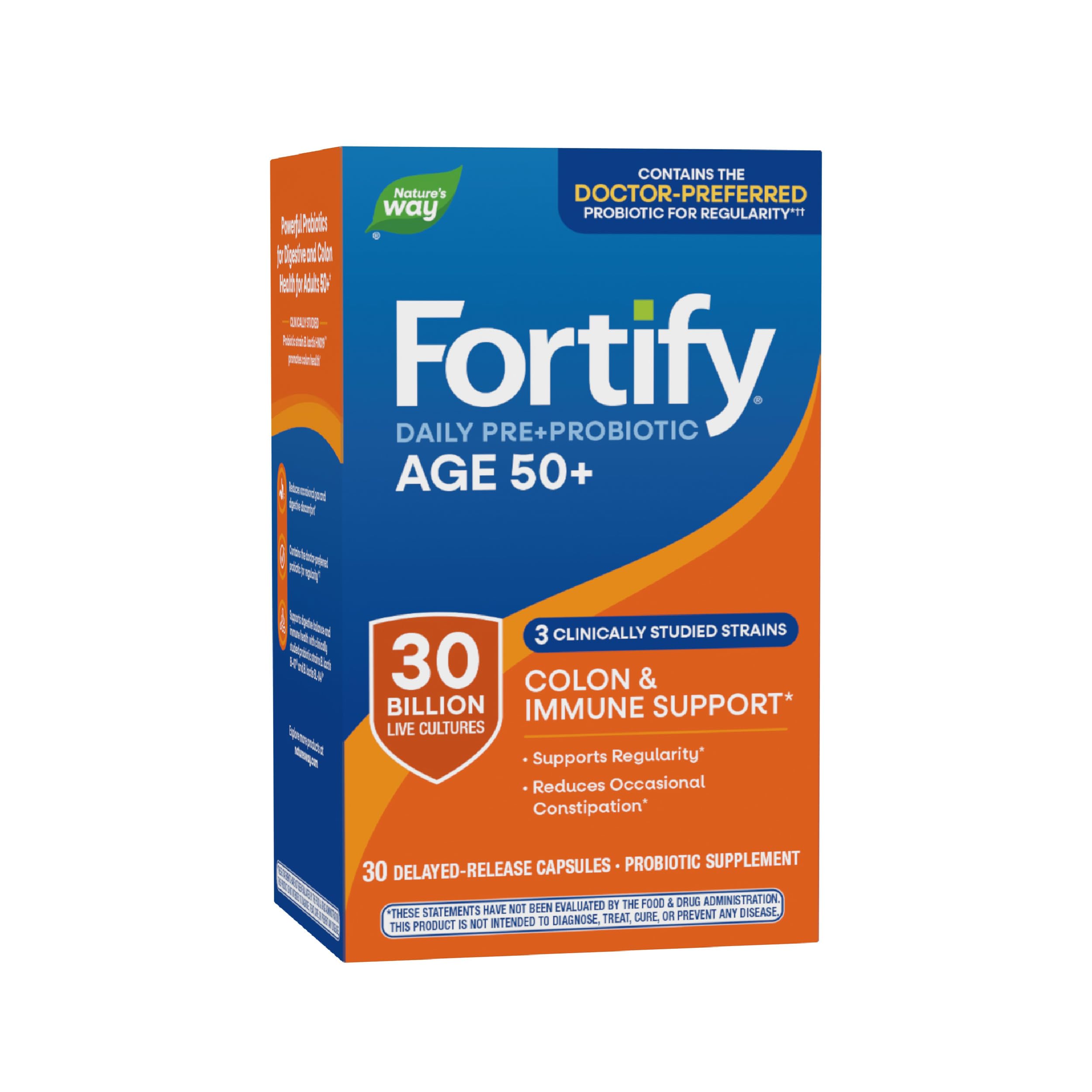 Amazon.com: Nature's Way Fortify Daily Pre+Probiotic Adults 50+