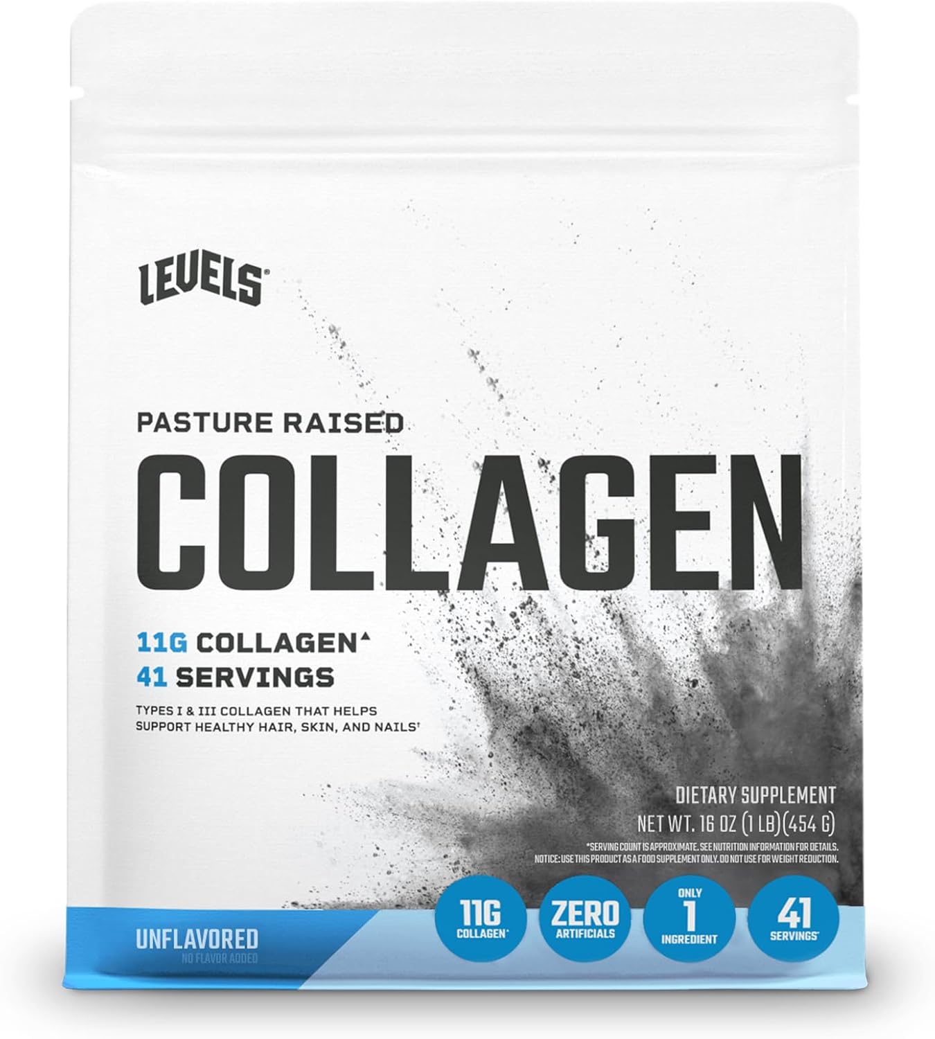 Levels Collagen Peptides, No Artificial Ingredients, 11G of Collagen, Unflavored, 1LB Levels Collagen Peptides, No Artificial Ingredients, 11G of Collagen, Unflavored, 1LB