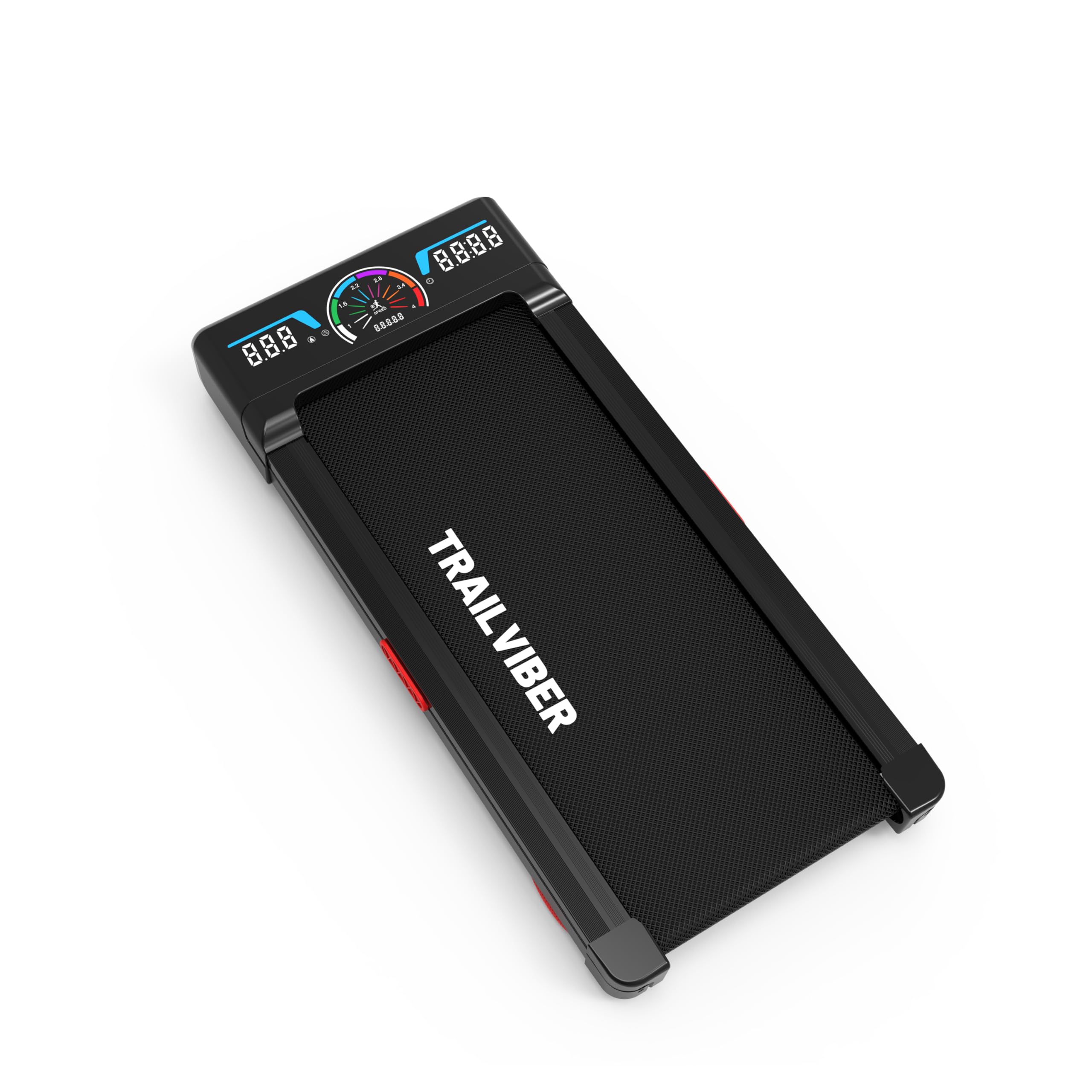 Walking Pad Treadmill with 12% 9-Level Auto Incline, 450 lbs Capacity RGB LED Screen, Bluetooth Speaker Under Desk Treadmill, Compact Treadmills for Home Hiking, Black