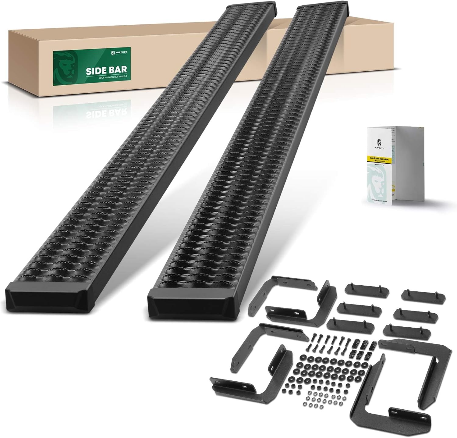 YHTAUTO 7 Inch Running Boards Fit Ford F-250/F-350 Super Duty 1999-2016 Extended/SuperCab, Side Steps Aluminum Step Bars Off-Road Exterior Accessories