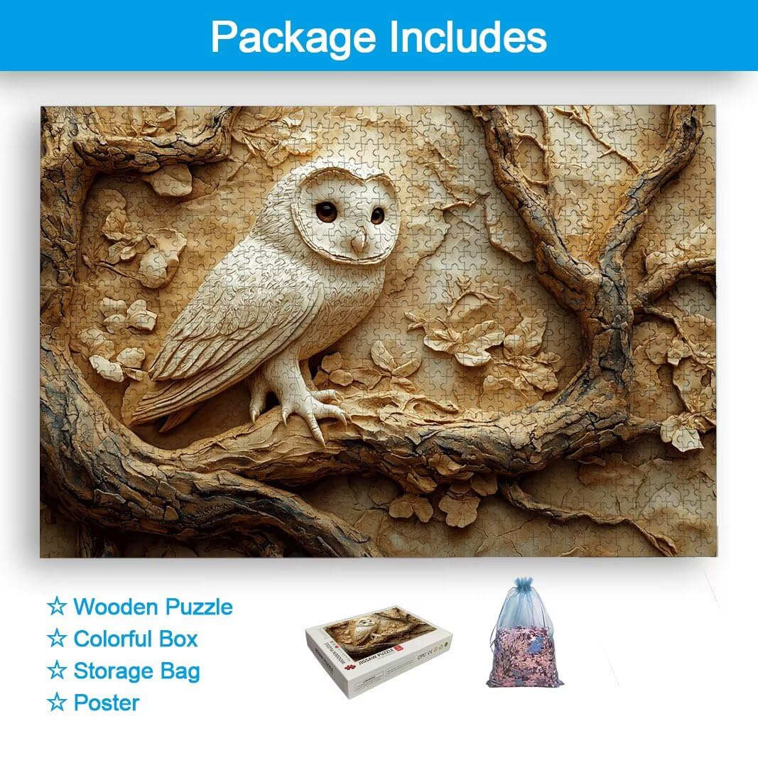 Puzzle Hibou, Puzzle 1000 Pièces Adultes, Puzzles pour Décor Murale -2171