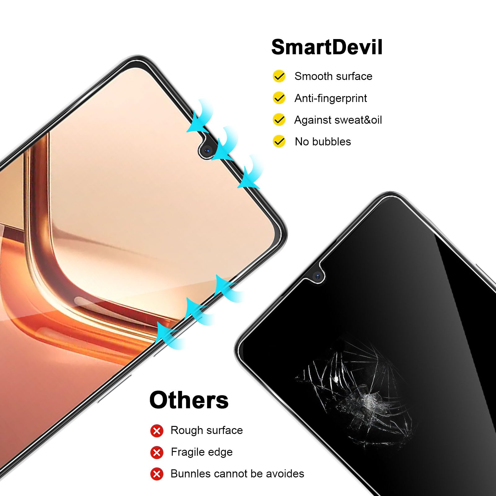 HuiYouMY Funda Para Doogee Note 58/Doogee Note 58 Pro (6.75") Con 2 Piezas Cristal Templado