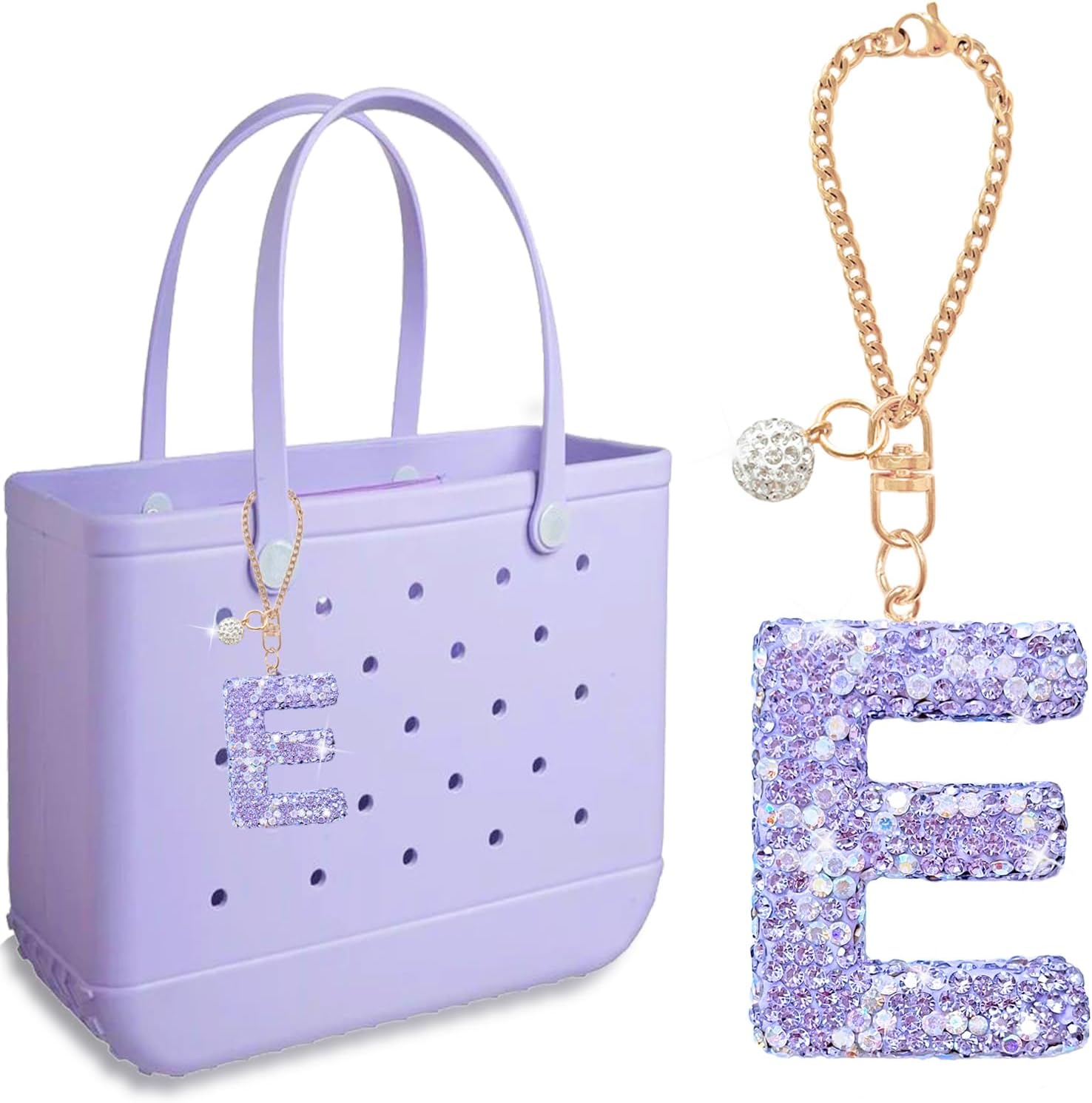 Bogg Bag Accessories,Bogg Bag Charms Keychain for Women Girls,Letter Charms for Beach Bitty Bogg Handbags Tote Bags