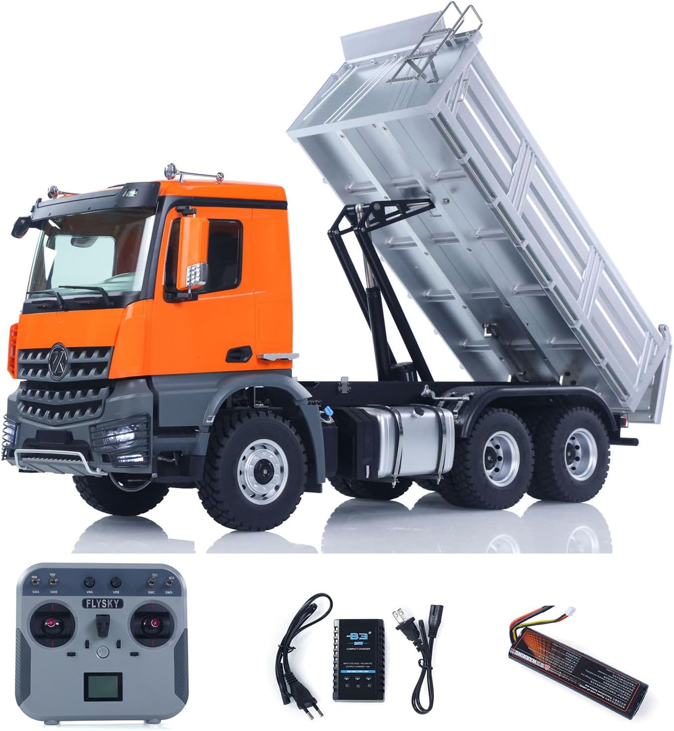 1/14 6 * 6 2.4G RC Electric Lifting Dumper 5702 Model Tipper Vehicle 2Speed Sound Light Motor RTR Car Gifts Adults Hobby Grade Model