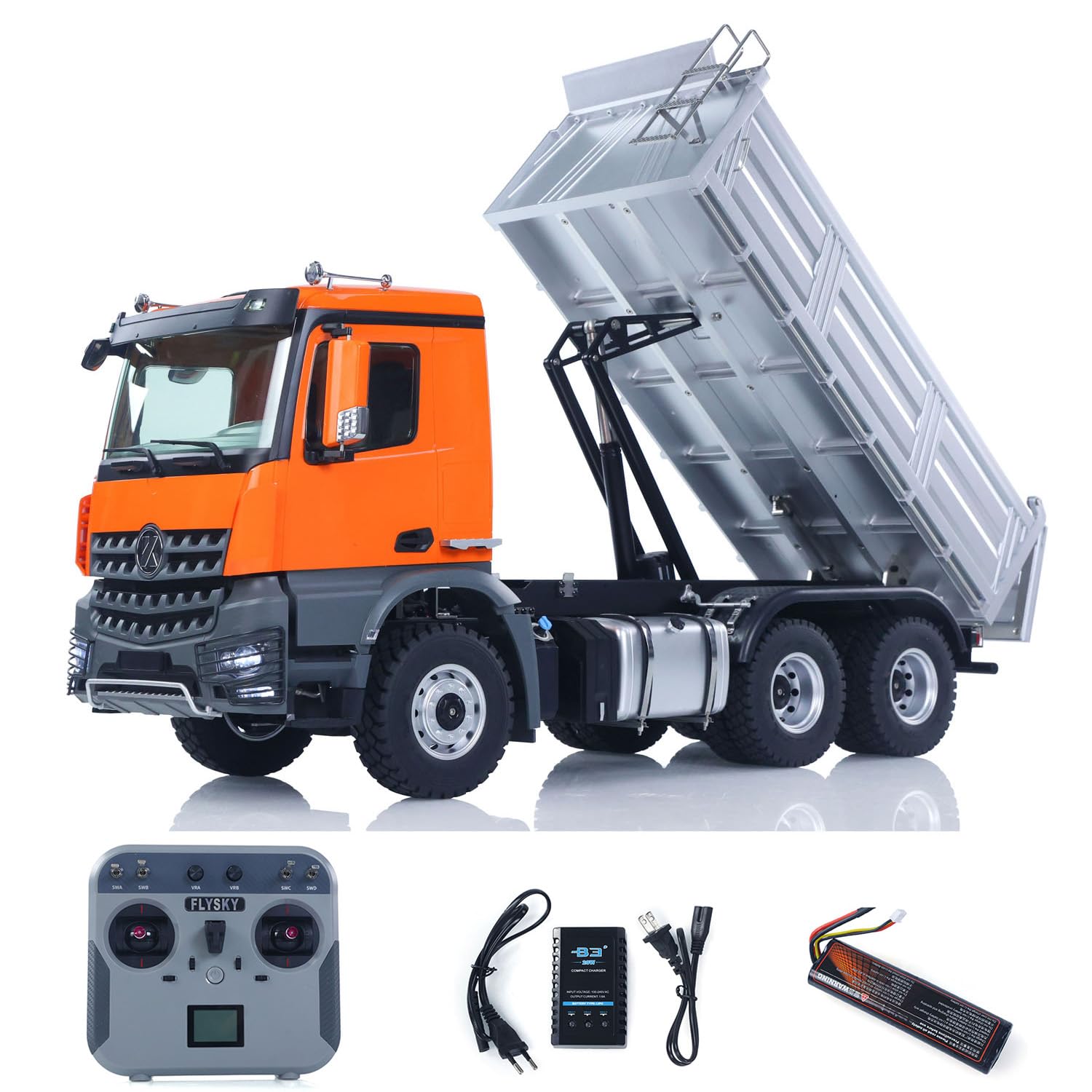 1/14, 2,4 GHz, radiocomandato elettrico 5702, modello 6 x 6 ribaltabili a 2 marce, luce sonora, motore RTR, regalo per adulti