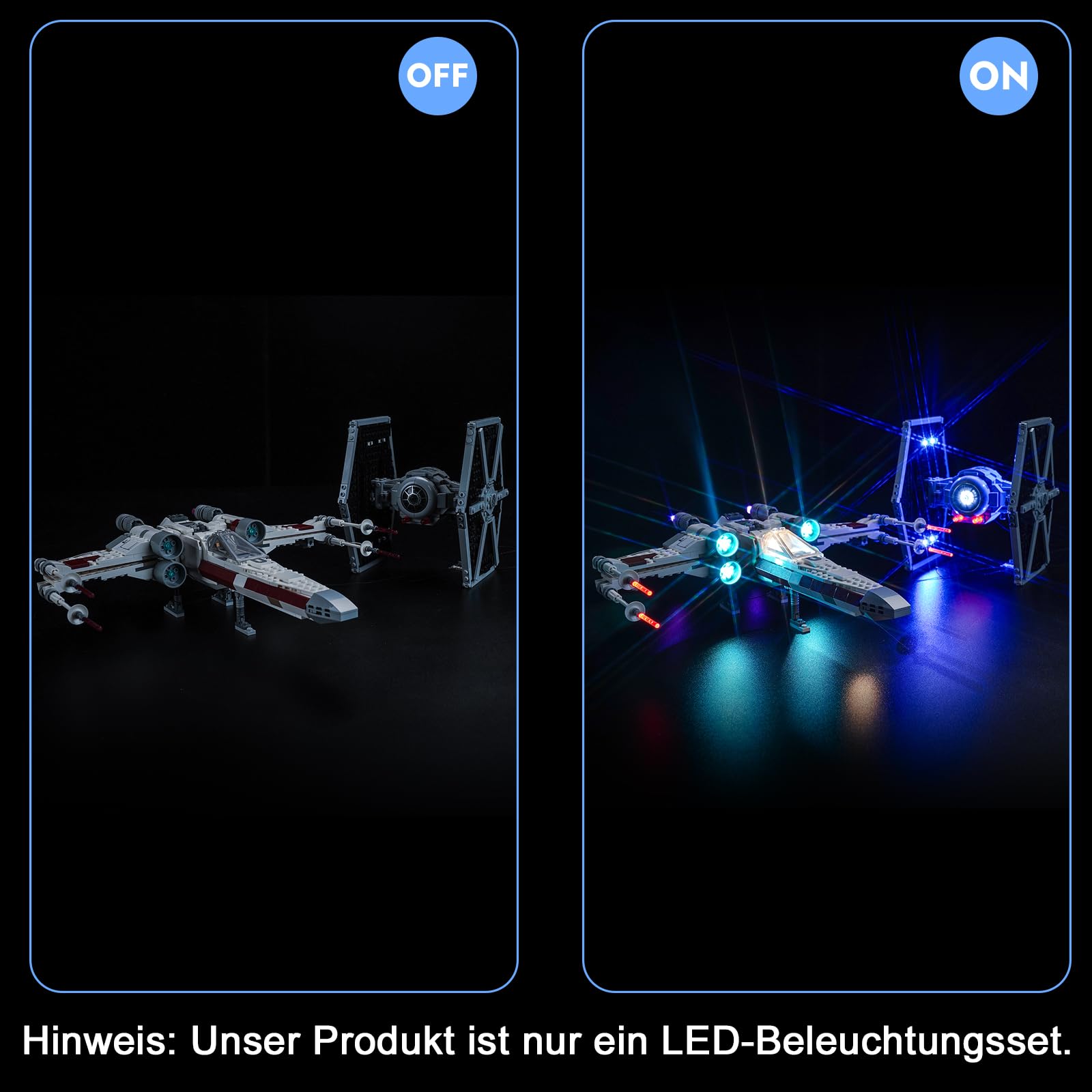 LocoLee Licht Kompatibel mit Lego 75393 Mashup aus TIE Fighter & X-Wing (Kein LEGO-Set), Licht BeleuchtungSet Compatible with LEGO Mashup aus TIE Fighter & X-Wing