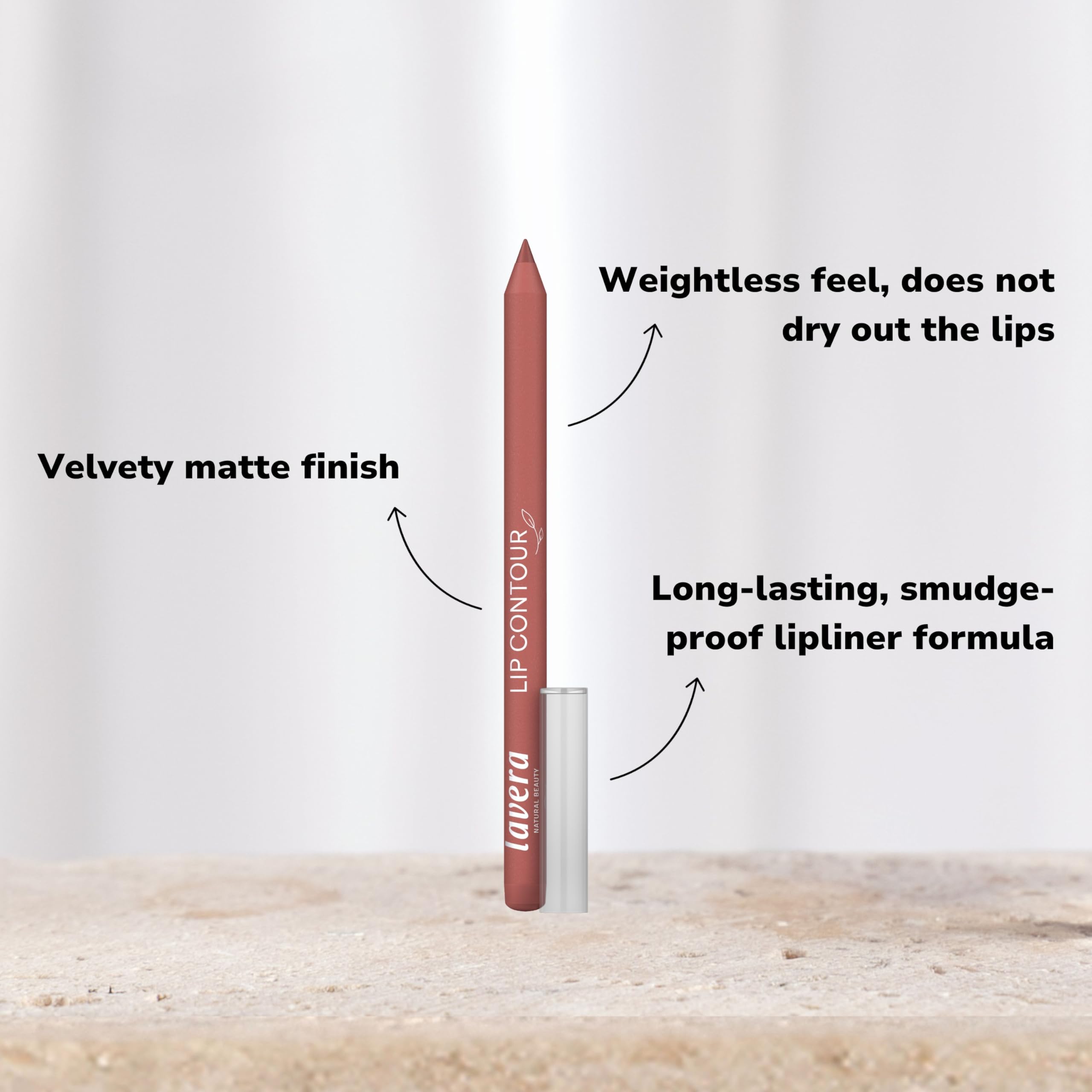 lavera Lip Contour, Dark Rose 07- velvety matte finish, creamy application, weightless feel, no drying out, natural cosmetics - Image 3