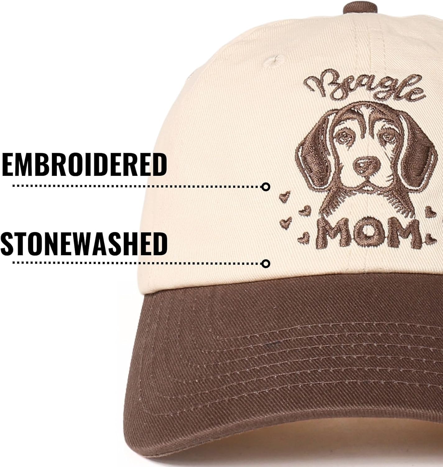 InnoBeta Beagle Gifts for Women, Beagle Hat, Funny Adjustable Embroidered Dog Lover Baseball Cap for Women - Image 5