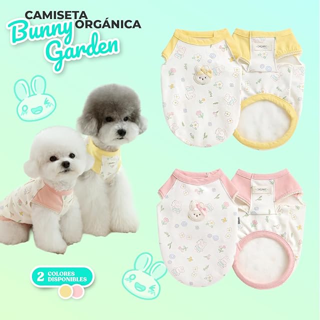 Foto 6 de 7 de Its Dog & Kangachi - Camiseta para Perro 100% Algodón, Diseño Conejito, Camiseta para Perros Pequeños, Ropa…