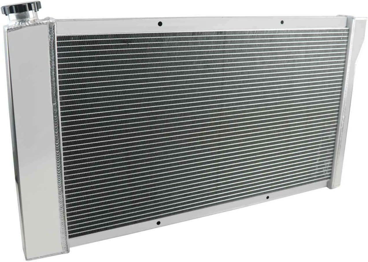 ALLOYWORKS 4 Row Radiator Compatible with 1967 1968 1969 1970 1971 1972 Chevy GMC Blazer C K G 10 20 30 Pickup Truck Van Jimmy L6 V8 Auto Engines Radiators, Full Aluminum Radiator, OEM# CU369