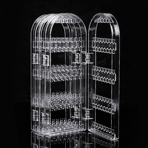 Miniatura 4 de Soporte organizador transparente de 300 agujeros para aretes, tachuelas, collares, joyas, almacenamiento y organización de hardware y accesorios, 1