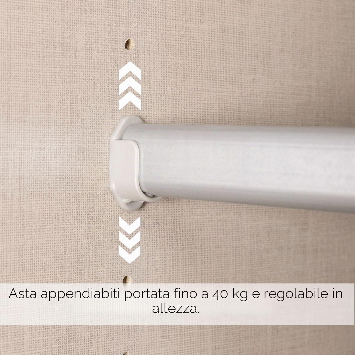 Rauch Möbel Alabama - Armadio angolare con specchio, 2 ante, con set di accessori Basic, 1 asta, 7 ripiani, 100 x 229 x 102 cm, colore: grigio