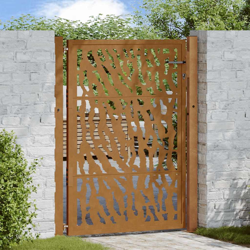 Portail de jardin Trace en acier pour sublimer votre allée et vos bordures