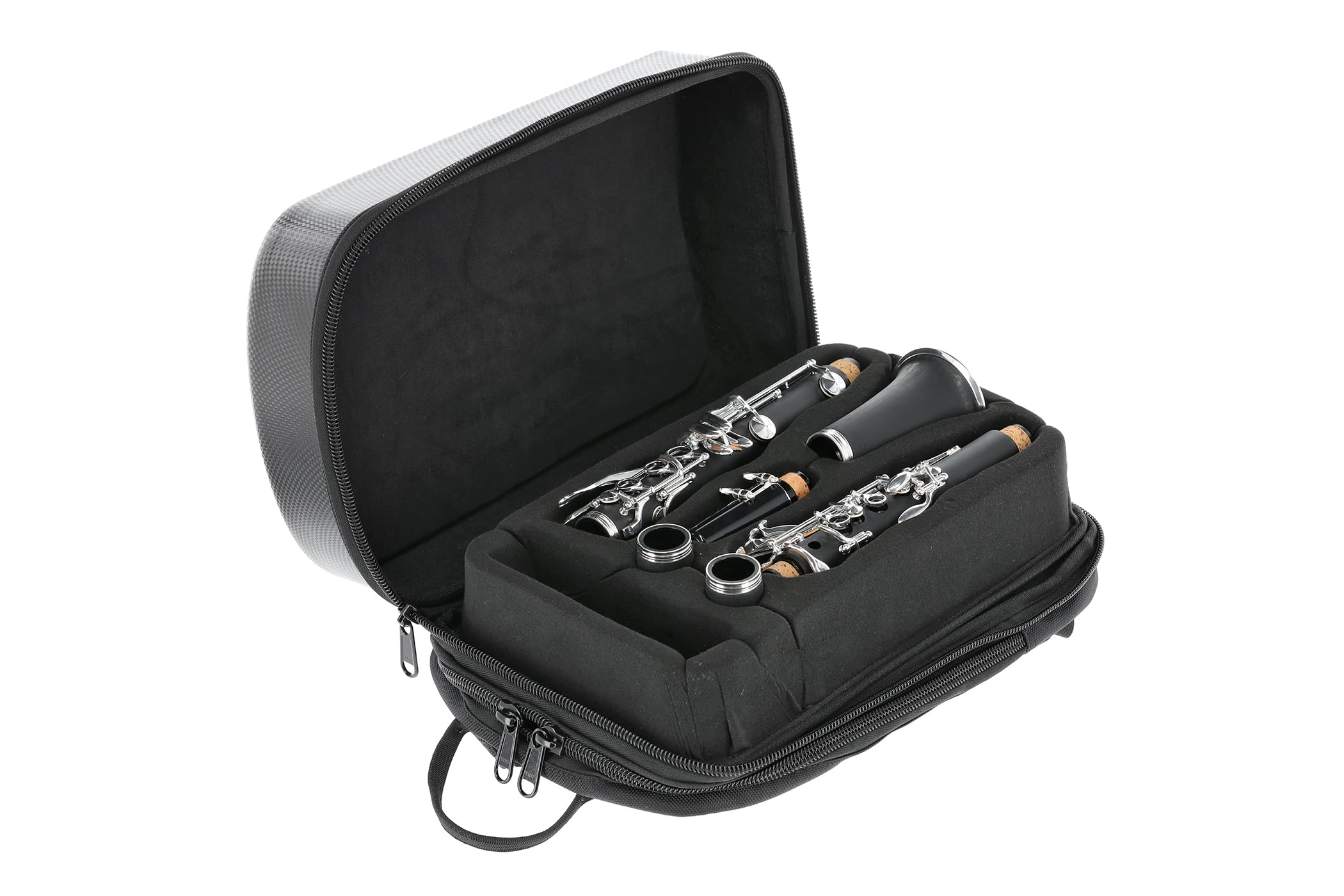 GEWA Space Bag Titanium - Étui/sac à dos pour clarinette - Couvercle extérieur en polycarbonate - Dos ergonomique - Compartiments pour accessoires