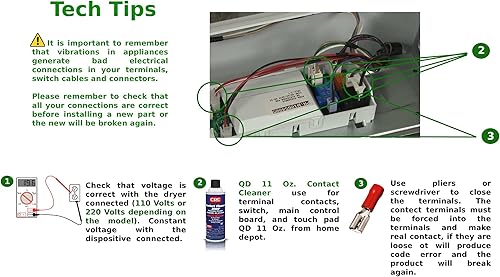Miniatura 2 de GLOB PRO Solutions W10374126 Placa de control de motor Wl para lavadora Whirlpool reemplaza W10374126, PS11753928, W10245123.