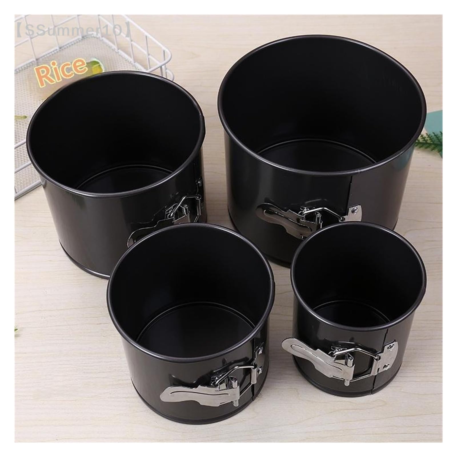 Abnehmbarer Boden, Küchenzubehör, Kohlenstoffstahl, Kuchenformen, runde Kuchenform, Ring, Backformen, Antihaft-Backform(12cm)