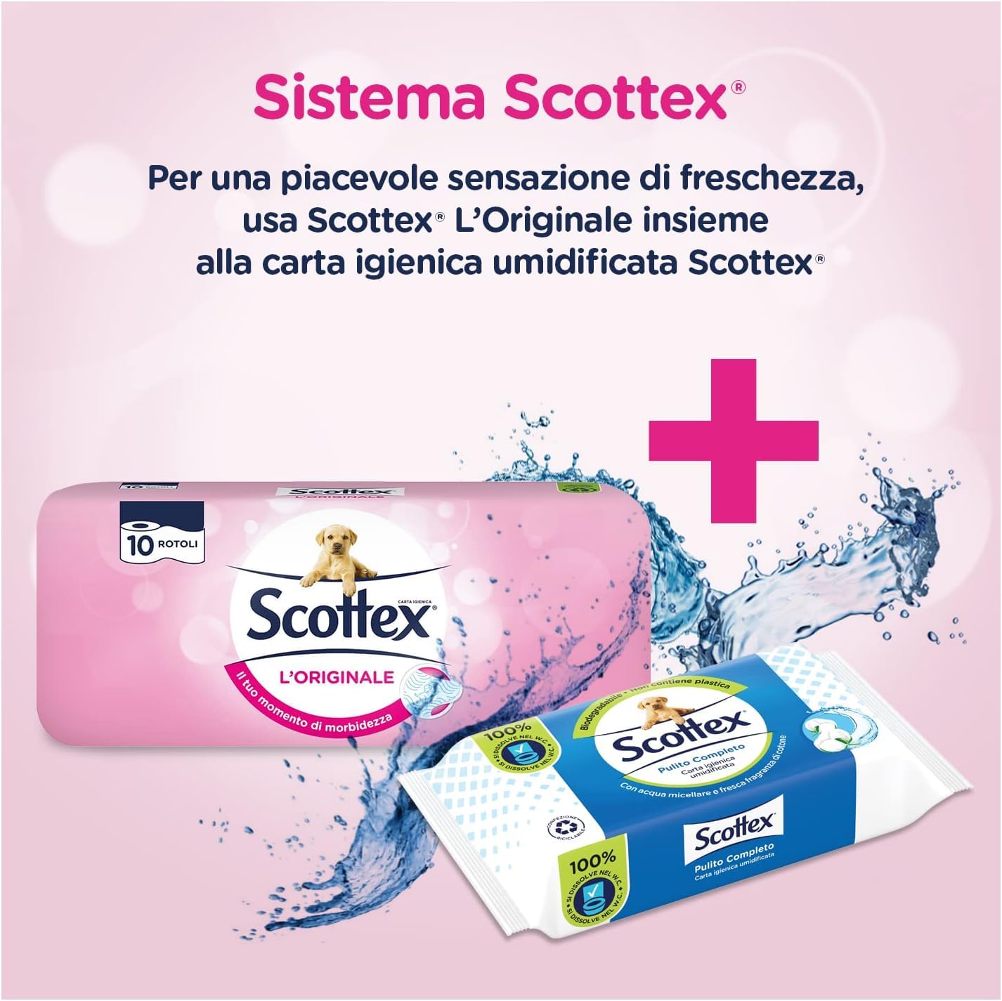 Scottex L'Originale Carta Igienica, Morbida e Assorbente, Pacco Scorta, Fatto in Italia, 120 Rotoli