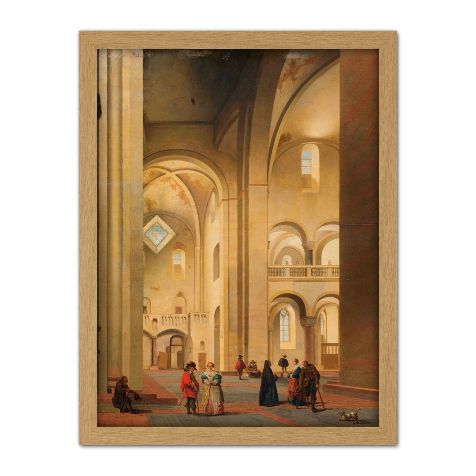 Artery8 Saenredam The Transept Of The Mariakerk In Utrecht Artwork Framed Wall Art Print 18X24 Inch