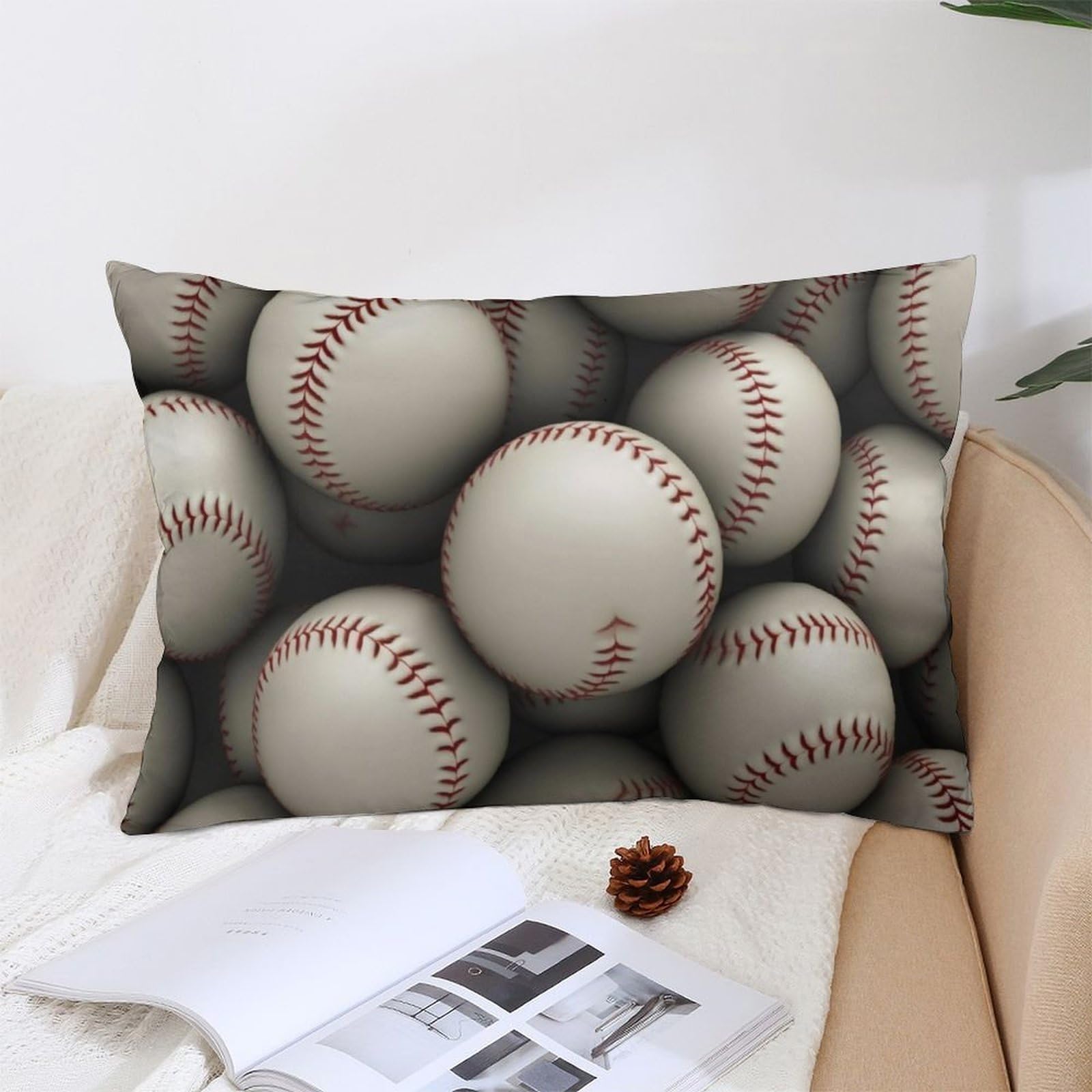NTVOWPZO Decoration Throw Pillow Covers 12 "x20 Pillowcases Covers Baseball Soft Pillowcases Modern Farmhouse Home Decor Sofa Cushions Covers for Couch Bed Living Room