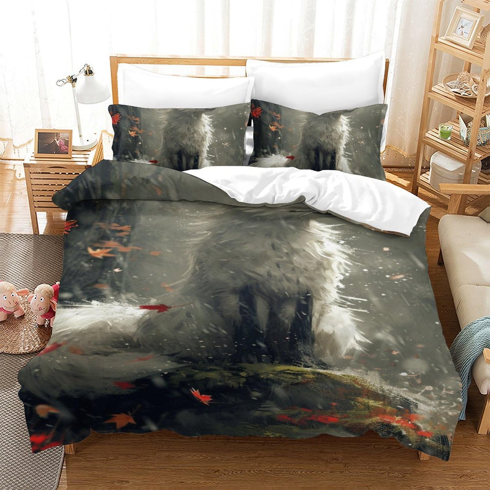 Parure de lit Renard 140x200 anti-transpiration et douce