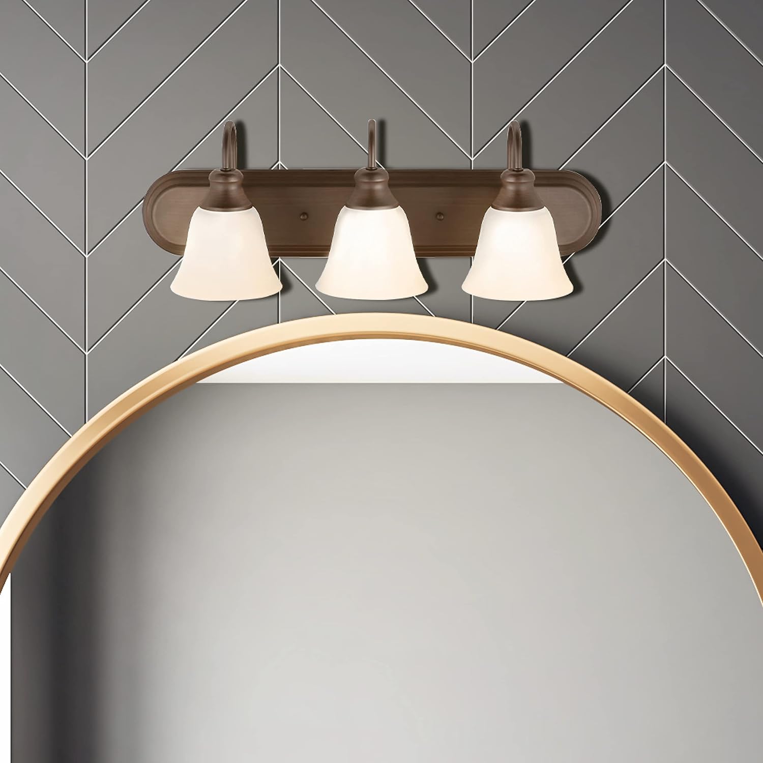 Sea Gull Lighting 44941EN3-962 Windgate Three - Light Wall / Bath Vanity Style Fixture, Brushed Nickel : Everything Else