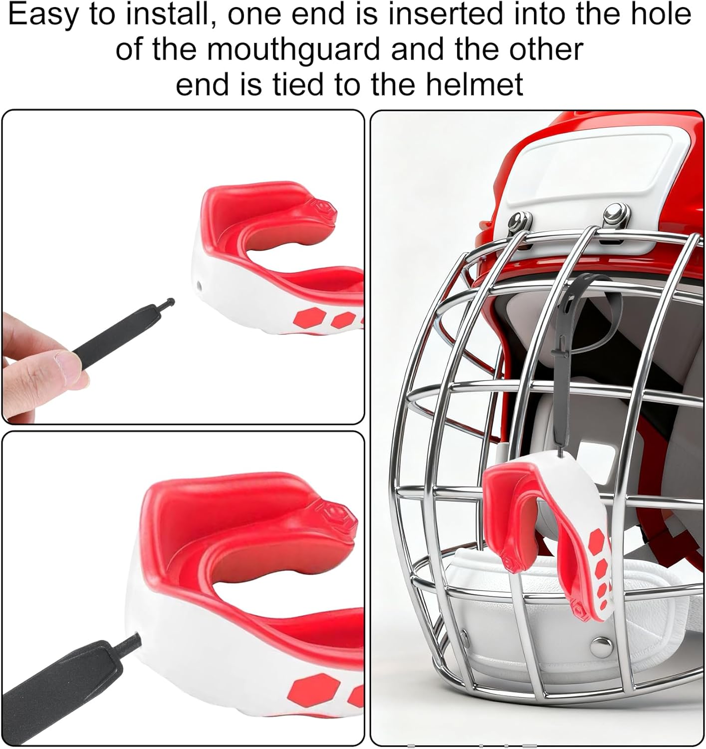 5PCS Mouth Guard Strap, 7-Inch Football Mouth Guard Tether Only, Mouthguard Strap Replacement for Boxing Taekwondo Hockey Basketball Sports