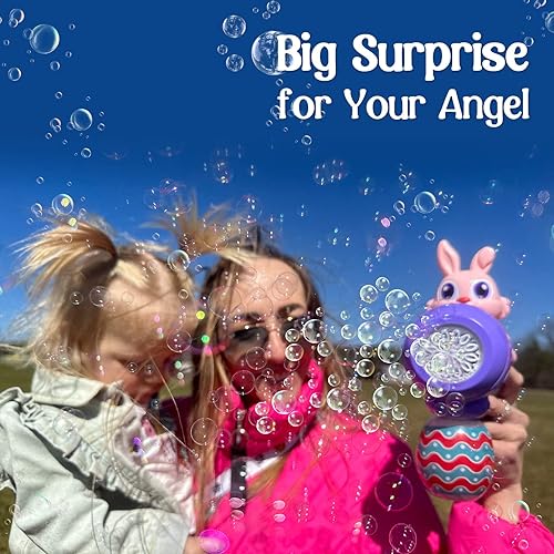 Miniatura 4 de Relleno de cesta de Pascua para niños pequeños de 1 a 3 años, ametralladora de burbujas, regalos de Pascua para niños y niñas, rellenos de huevos de