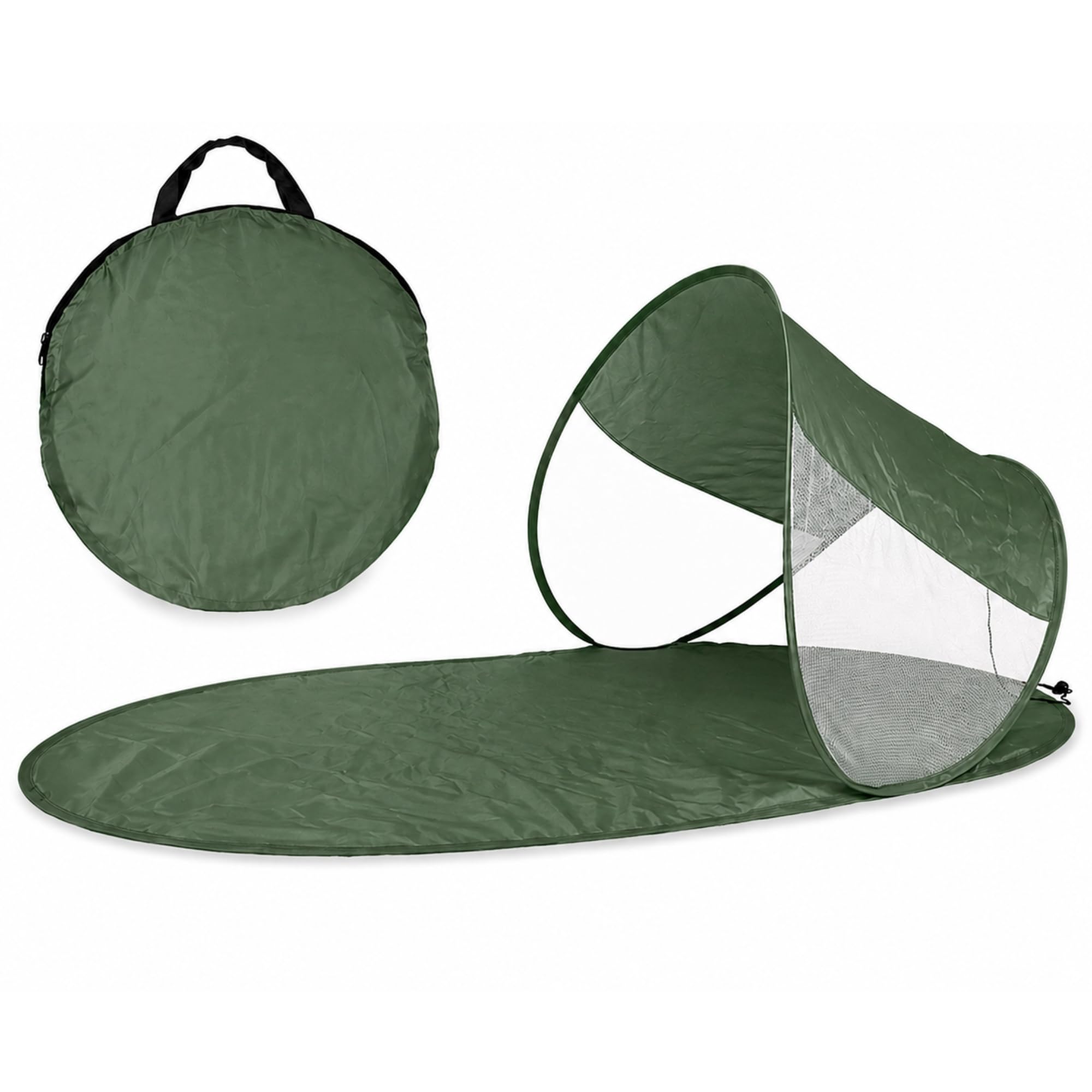 Stuoia Spiaggia con Parasole Impermeabile Richiudibile Pop Up per Mare con Borsa Fair