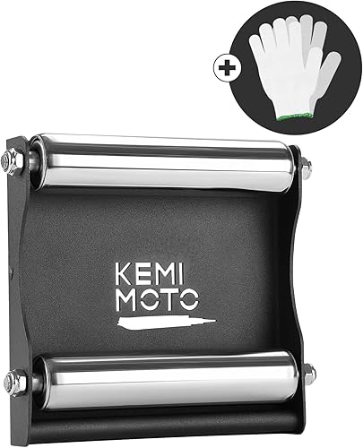 Miniatura 3 de KEMIMOTO Soporte de limpieza de ruedas de motocicleta Soporte de rodillo de rueda portátil Soporte de estacionamiento para limpieza de neumáticos