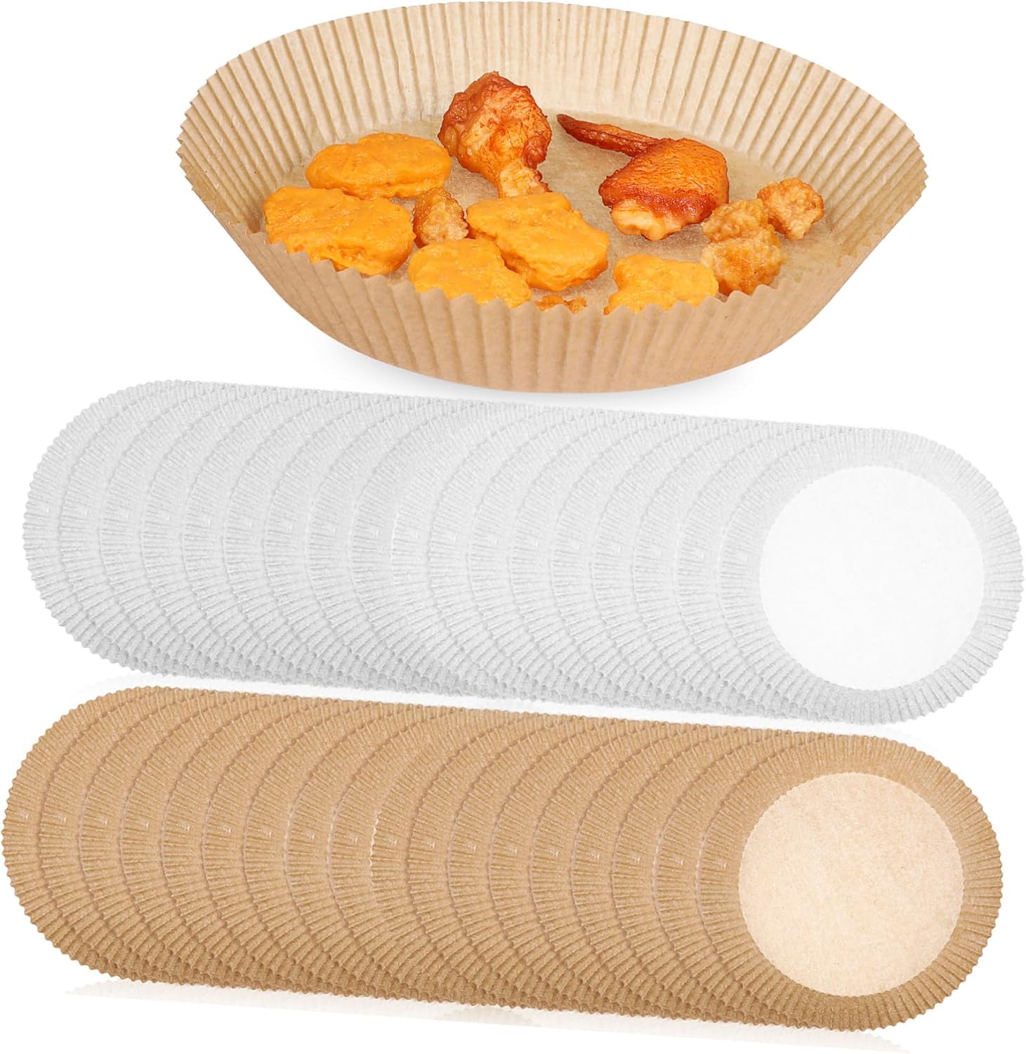 GLEAVI 100 Pcs Air Fryer Paper Liners Baking Oil Absorbing for Air Fryers Ovens and Microwaves Non Stick Heat Resistant for Roasting and Baking GLEAVI 100 Pcs Air Fryer Paper Liners Baking Oil Absorbing for Air Fryers Ovens and Microwaves Non Stick Heat Resistant for Roasting and Baking