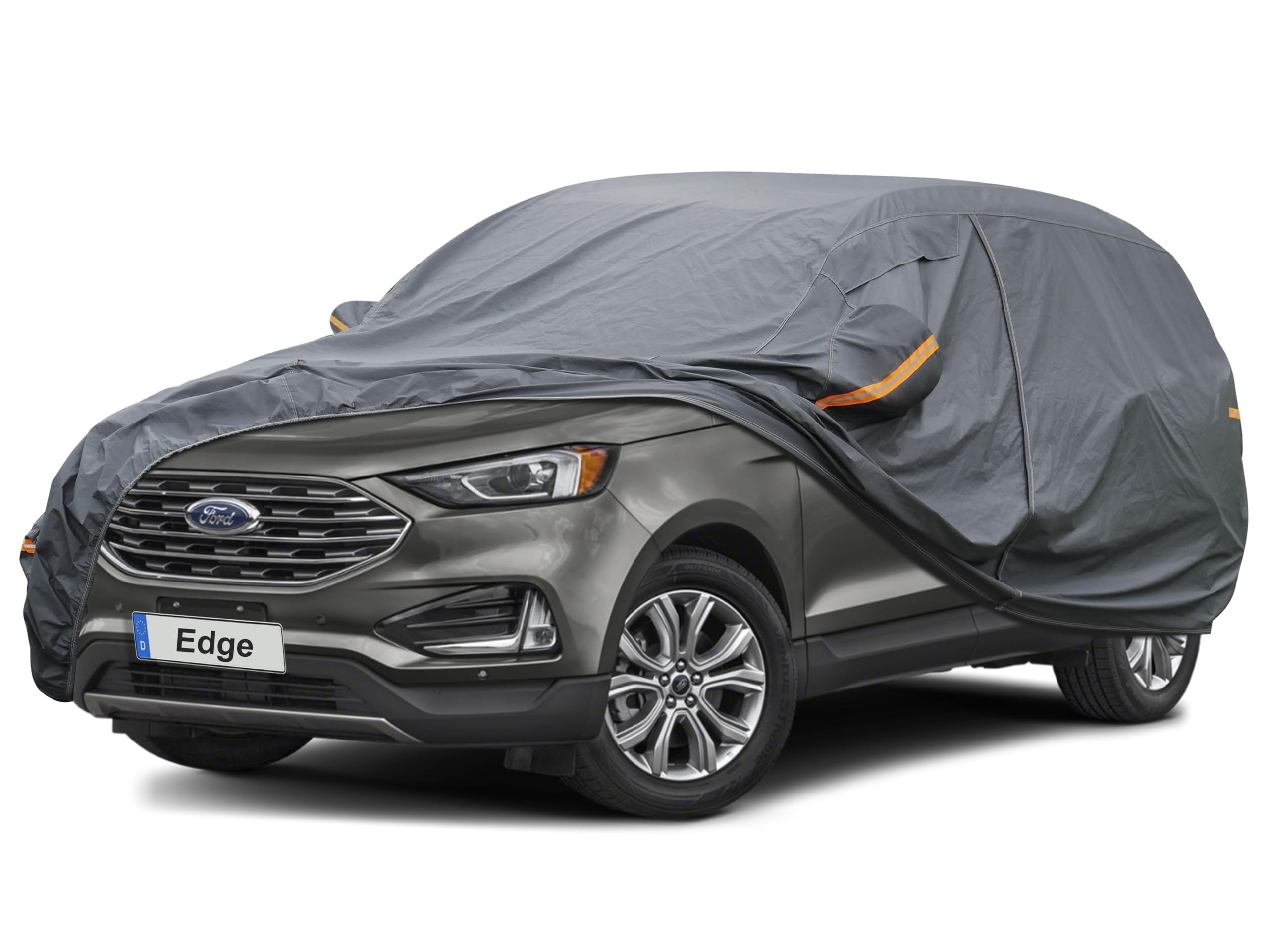 GUNHYI Premium Car Cover Custom Fit Ford Edge (2007-2026), 16 Layers Heavy Duty Car Cover Waterproof All Weather with Zipper Door for Sun Rain Snow Dust Uv Protection