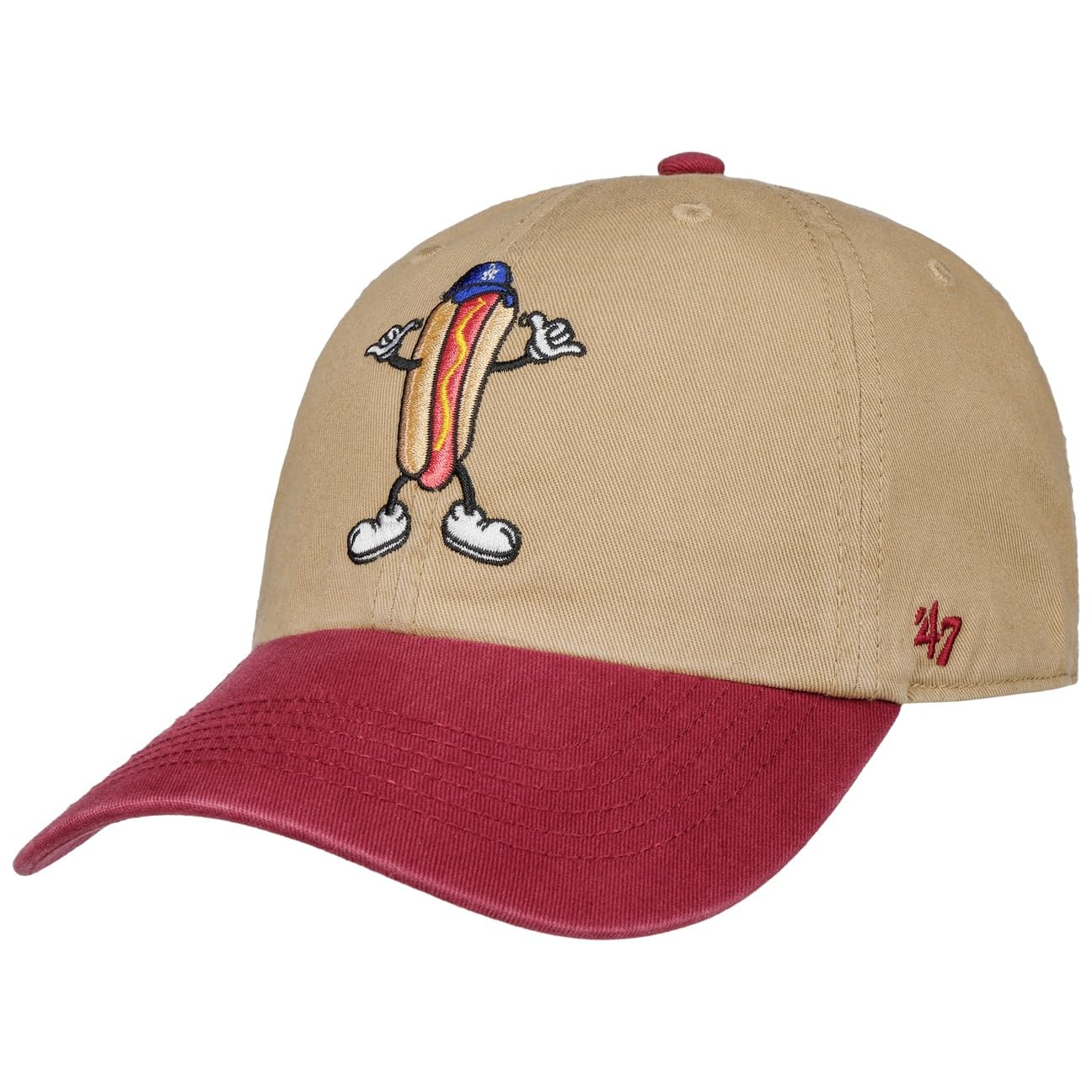 47 Brand Men's Khaki Mlb Dodgers Hot Dog Cap By