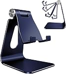 Support de Téléphone Ajustable, CreaDream Support de Téléphone, Support, Dock, Titulaire, Support de Bureau en Aluminium Compatible avec iPhone 13 12 Xs Max Xr 8 7 Plus, Accessoires de Bureau, Tous les Smartphones, Or Rose