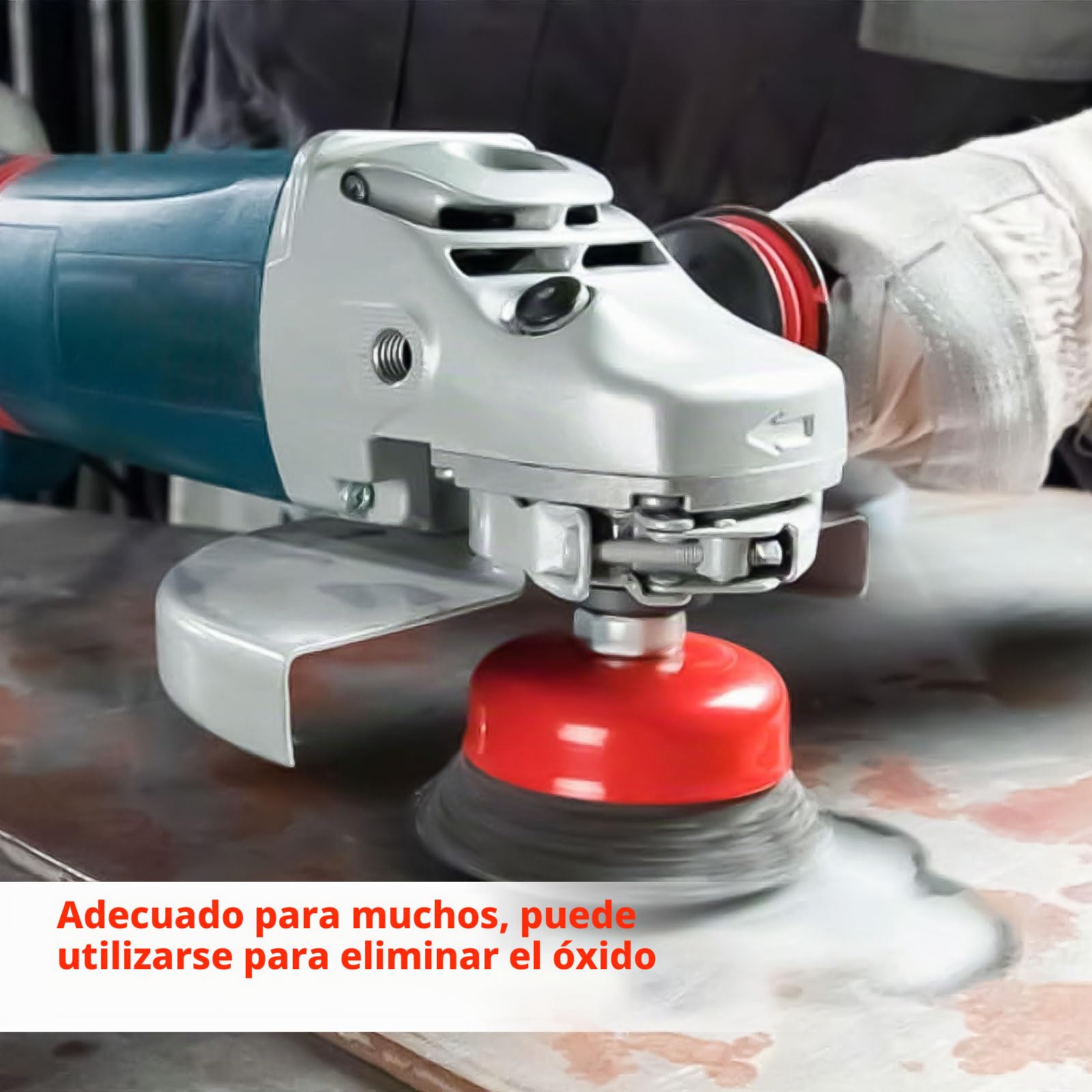 6 piezas de cepillo de alambre para amoladora angular, accesorios para amoladora angular, diámetro 75 mm y 100 mm, con modelos M14 para taladradora Pulido, lijado, eliminación de óxido, desbarbado
