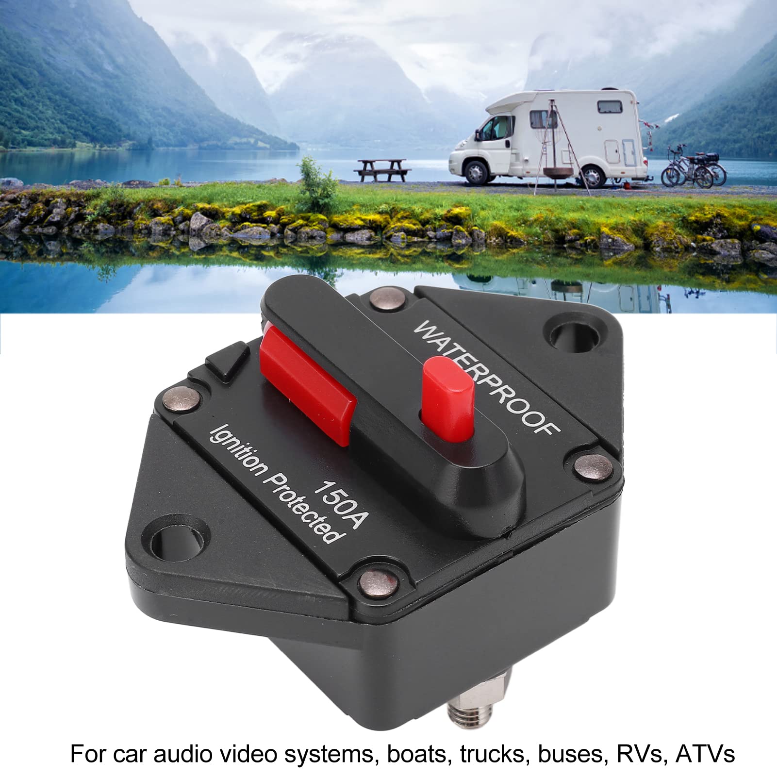 DC 32V Interruttore Automatico con Ripristino Manuale, Interruttore Termico Impermeabile 20-200A Fusibile Inverter per Auto Marine Boat Truck Bus RV ATV(150A)