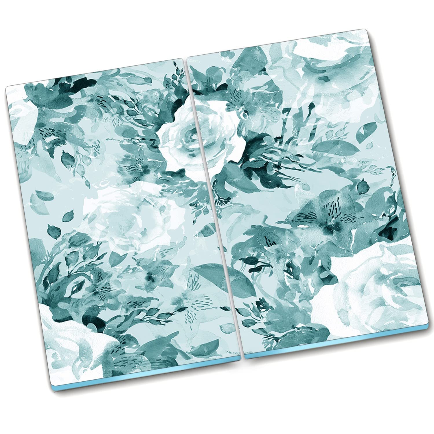Planches à découper en verre et protection de cuisine Bouquet vert
