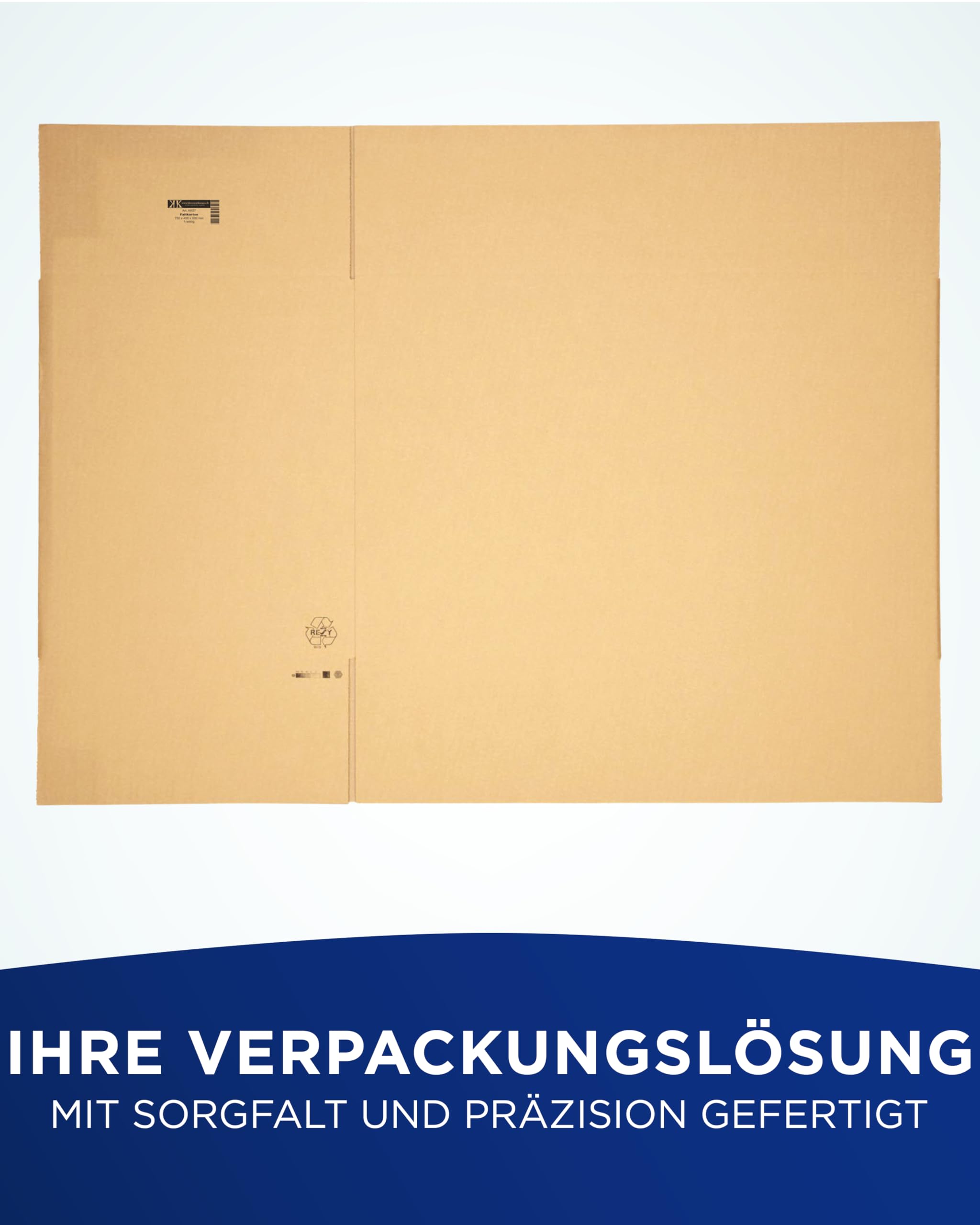 KK Verpackungen Versandkartons 750 x 400 x 500 mm Braun 1-wellig (Außenmaß 754 x 410 x 510 mm) | 10 Stück, Faltkartons Kartons für Versand als DHL Paket Hermes Paketklasse L DPD GLS Paketklasse XL