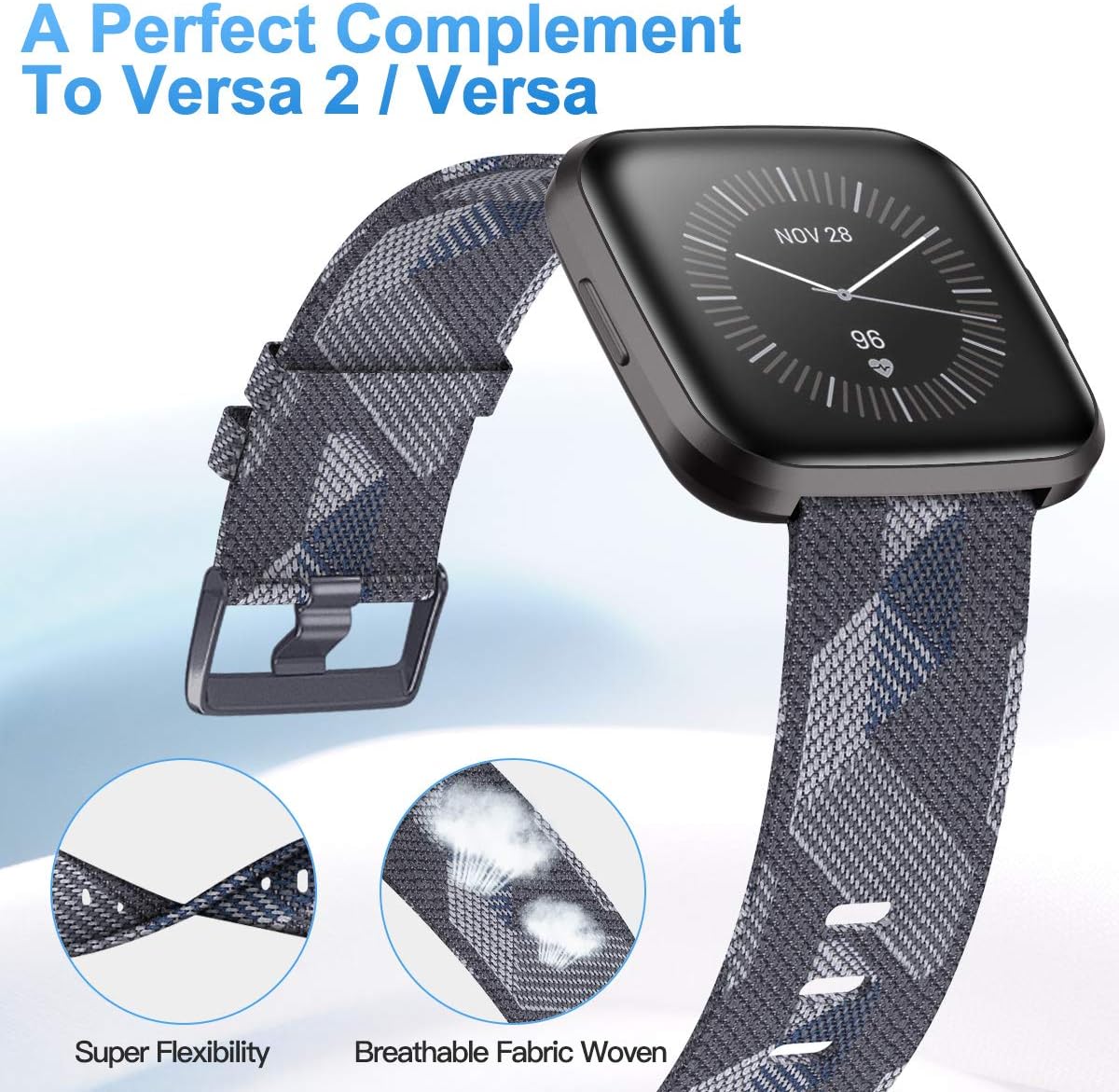 fitbit versa fabric strap