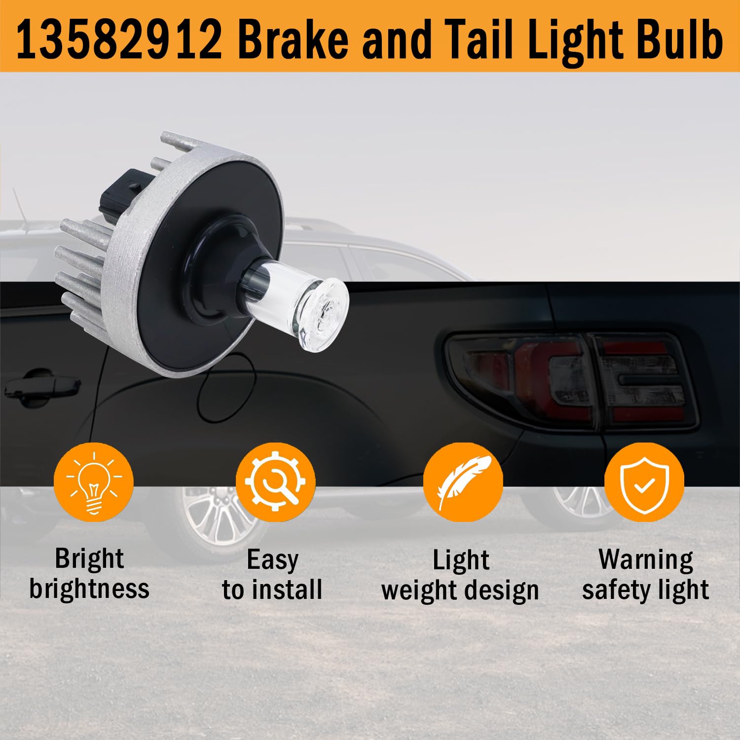 Amazon.com: Qagea Brake and Tail Light Bulb 13582912 Fits for 2013  