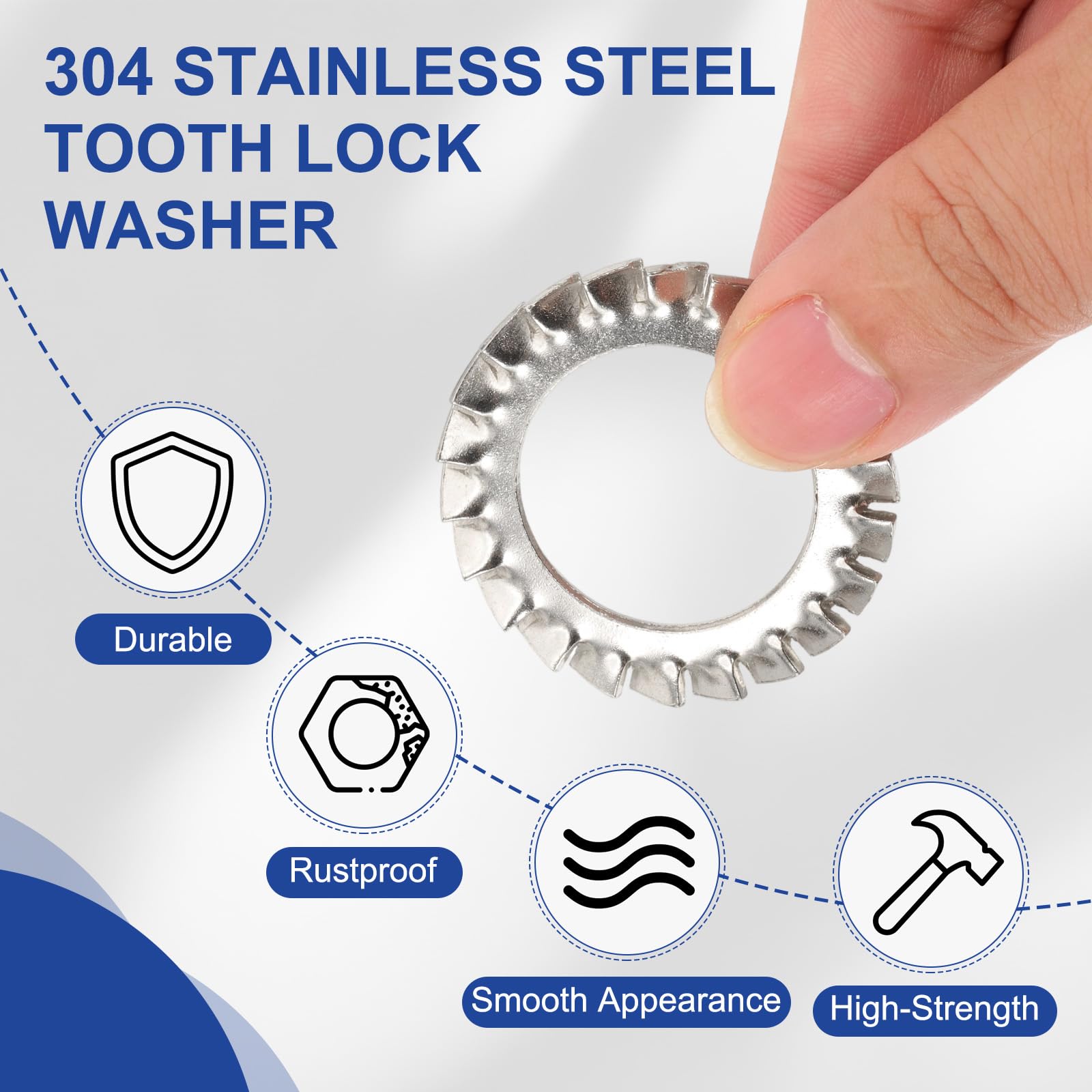PATIKIL M27 External Tooth Lock Washers - Image 3