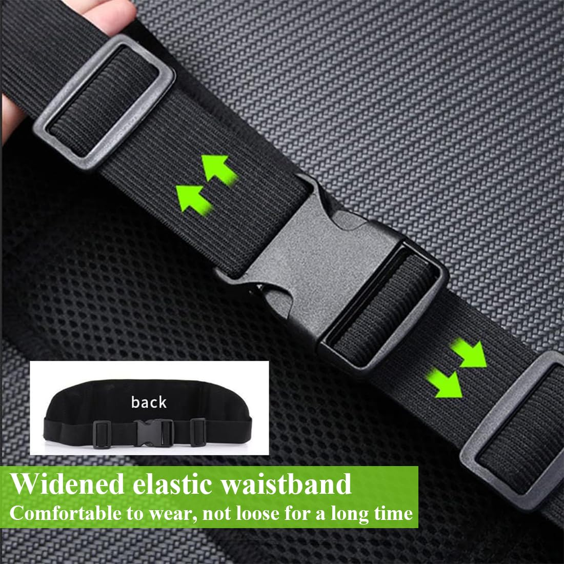 Marsupio Running, Cintura da Corsa, Marsupio da Corsa Impermeabile per Uomo e Donna, per Escursioni, Fitness, Viaggi, Corsa, Pocking, Accessori, Cintura Elastica