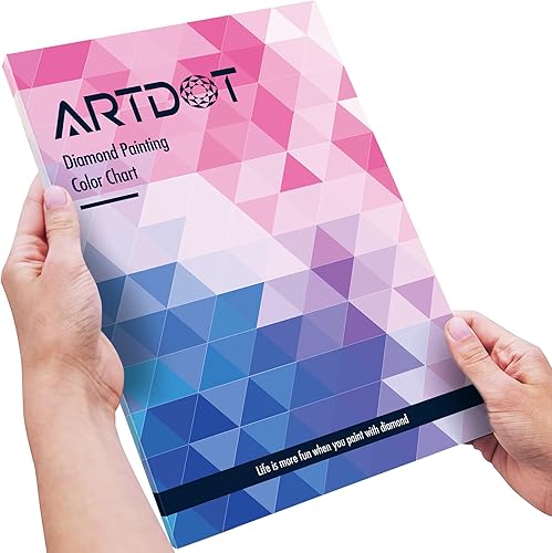 Miniatura 5 de ARTDOT Tarjeta de color para kits de pintura de diamantes, herramientas de referencia de arte de diamante 5D con número DMC a juego de 445 colores