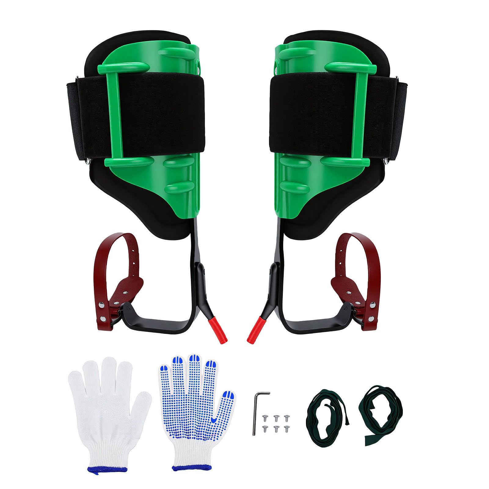 Sxhlseller Picos para Trepar árboles, Equipo de Escalada Ajustable de Acero con Correas y Pedales para Recolección de Frutas, Jardinería, Trabajos Forestales y Escalada Científica de árboles