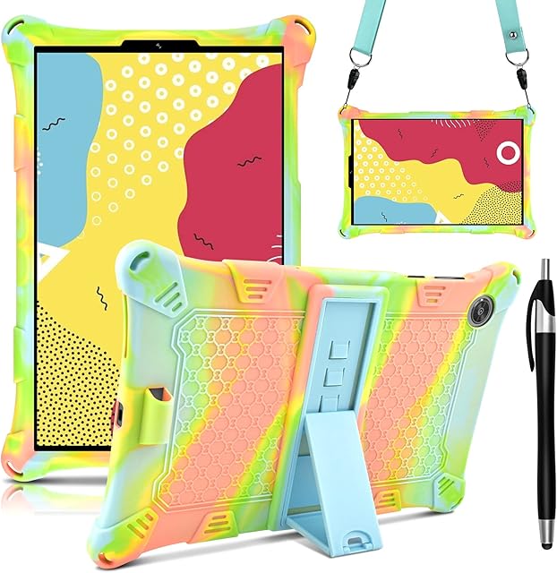 KATUMO Case for Lenovo Tab M10 FHD Plus 10.3" 2020 (TB-X606F), Soft Silicone Cover Lenovo M10 Plus TB-X606F with Strap & S Pen - [NOT FOR M10 TB-X605F/ M10 HD TB-X505]