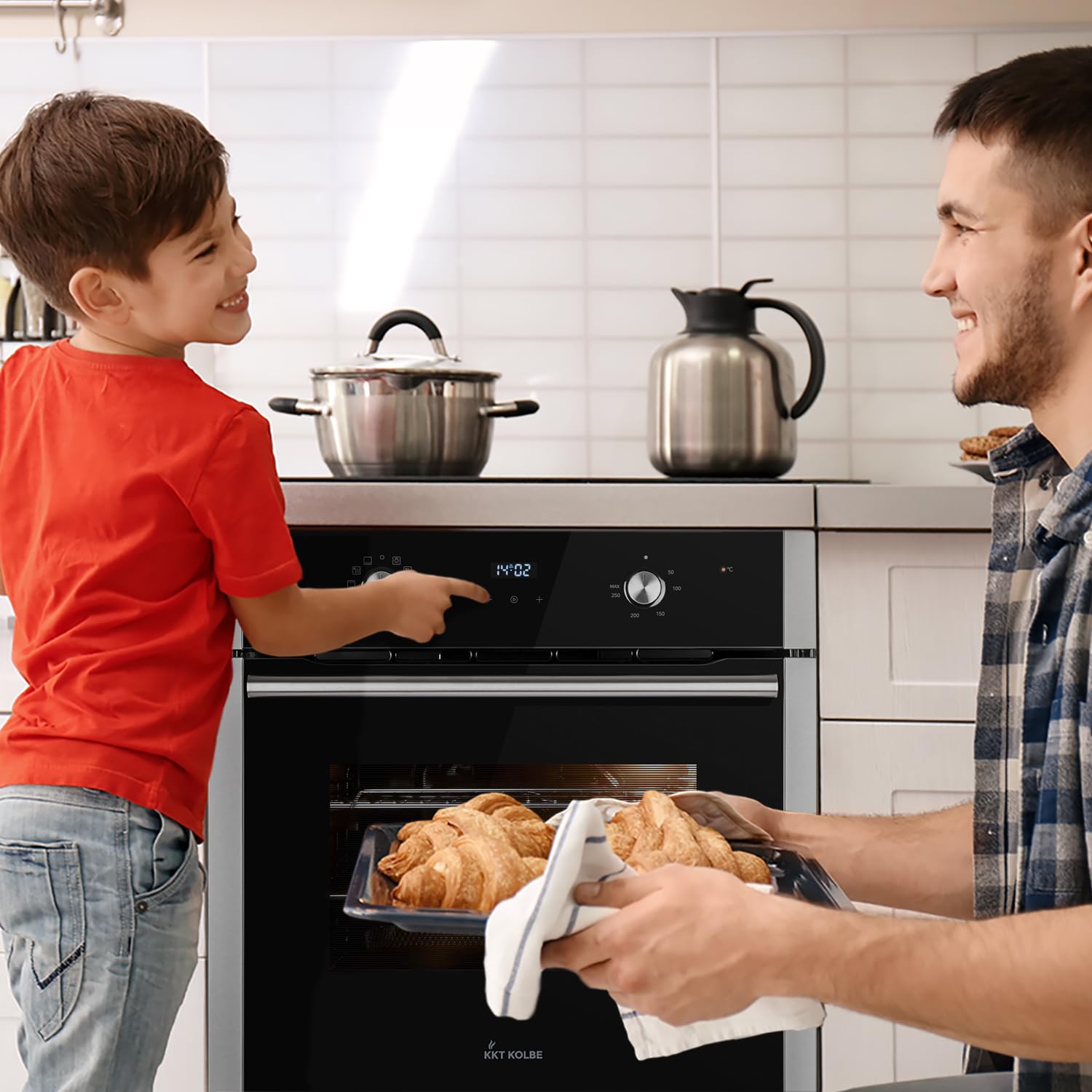 KKT KOLBE Autarkes zestaw kuchenek, piekarnik do zabudowy, 60 cm, płyta kuchenna CH5900RL 59 cm, grill na gorące powietrze, teleskopowe prowadnice, automatyczne timery, oszklenie chroniące przed